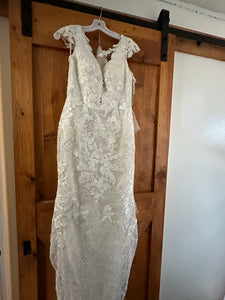 David's Bridal 'SWG884 IVORY' wedding dress size-06 NEW