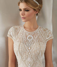 Load image into Gallery viewer, Mori Lee &#39;Madeline Gardner&#39; size 10 new wedding dress front view close up
