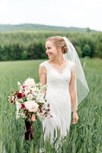 Load image into Gallery viewer, Custom Boutique &#39;Chantilly Lace Gown&#39; wedding dress size-02 PREOWNED
