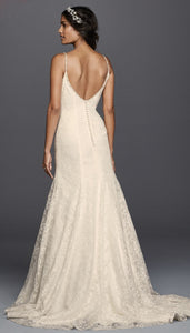 Jewel 'V3801' size 14 new wedding dress back view on model