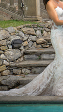 Load image into Gallery viewer, Pnina Tornai &#39;Sheath 4348A&#39; size 4 used wedding dress side view on bride
