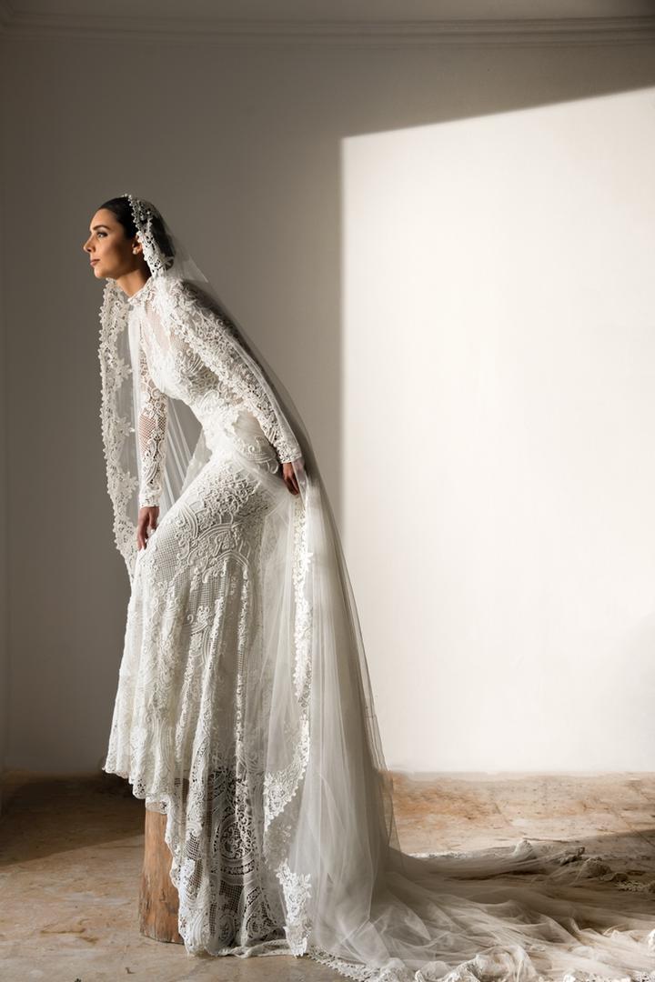 Yolan Cris 'Miel' wedding dress size-00 PREOWNED