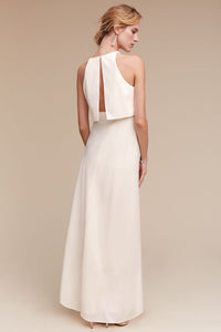BHLDN 'Iva Crepe Maxi' size 0 used wedding dress back view on model