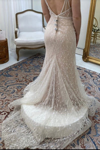 Calla Blanche 'Carissa 17252' wedding dress size-10 SAMPLE