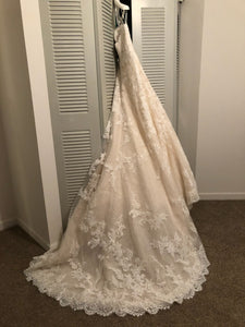 Pronovias 'Onia' size 6 new wedding dress side view on hanger