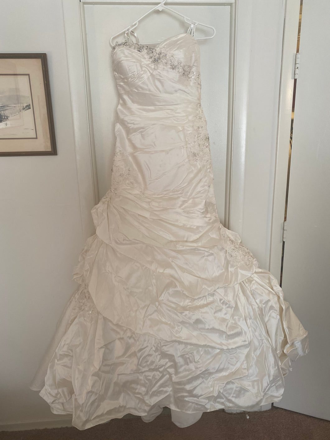 JUSTIN ALEXANDER '8513' wedding dress size-08 PREOWNED