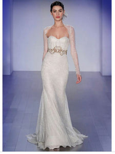 Lazaro '3512' size 6 new wedding dress front view on model