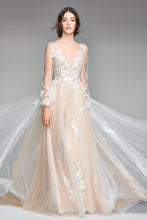 Load image into Gallery viewer, Watters &#39;Saros&#39; size 8 new wedding dress front view on model
