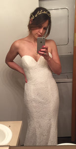 Alvina Valenta 'Tiadora-7561' size 8 new wedding dress front view on bride
