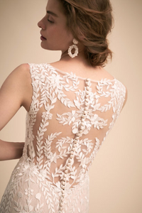 BHLDN 'Sheridan' size 8 new wedding dress back view close up on model
