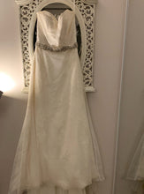 Load image into Gallery viewer, Modern Trousseau &#39;Ryan&#39; size 10 used wedding dress front view on hanger
