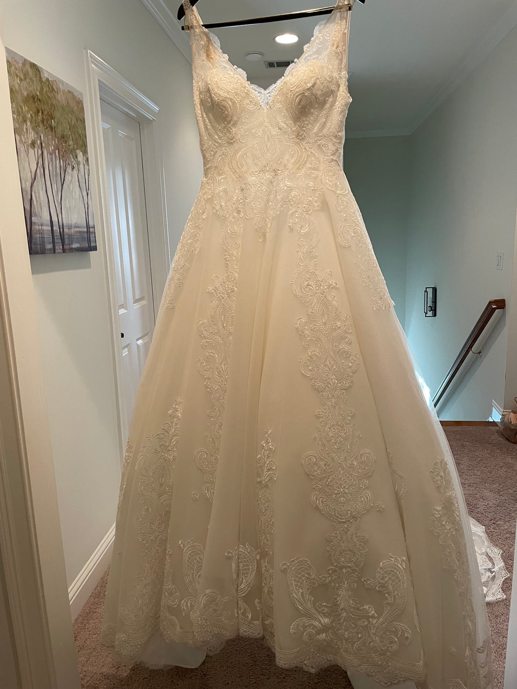 JUSTIN ALEXANDER '99205' wedding dress size-10 PREOWNED