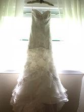 Load image into Gallery viewer, Watters &#39;2011&#39; size 0 used wedding dress front view on hanger
