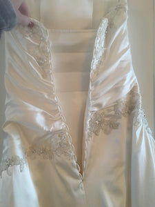 Maggie Sottero 'Alexandria' size 6 new wedding dress back view on hanger