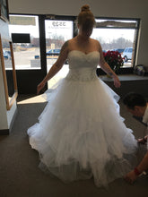 Load image into Gallery viewer, David&#39;s Bridal &#39;Jewel Strapless&#39; size 12 new wedding dress front view on bride
