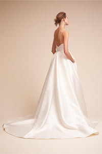Wtoo 'Opaline' size 6 used wedding dress back view on model