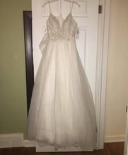 Load image into Gallery viewer, Galina Signature &#39;Sheer Beaded&#39; size 6 new wedding dress front view on hanger
