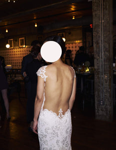 Olvi/Olga Yermoloff '2277' size 4 used wedding dress back view on bride