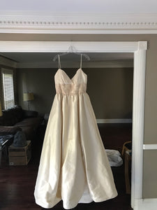 Jim Hjelm '1061' size 12 new wedding dress front view on hanger