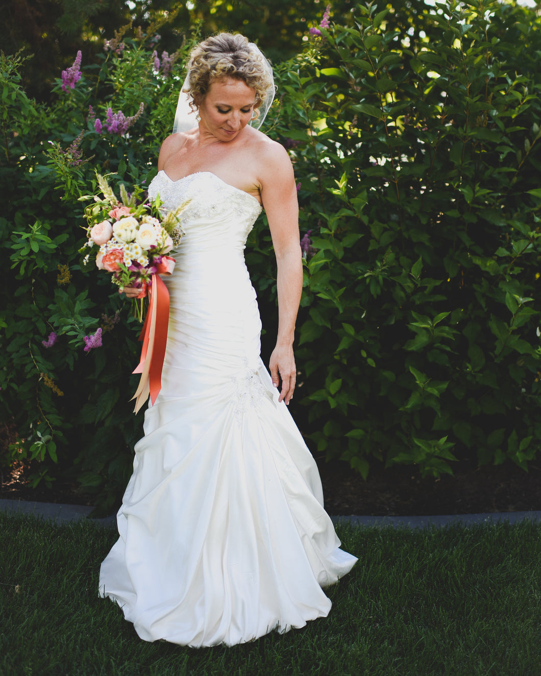 Maggie Sottero 'Strapless Satin Wrap' - Maggie Sottero - Nearly Newlywed Bridal Boutique - 1