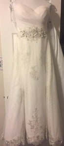 Wtoo 'Ariane' size 4 new wedding dress front view on hanger