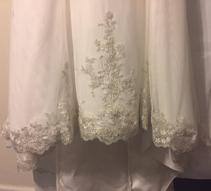 Wtoo 'Ariane' size 4 new wedding dress view of hemline