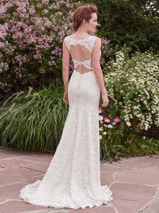 Maggie Sottero 'Rebecca Ingram Hope' size 14 used wedding dress back view on model