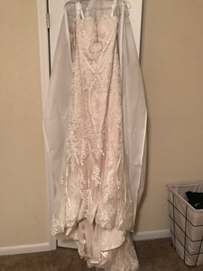 Leggenda Bridal 'Strapless' size 4 new wedding dress back view on hanger