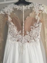 Load image into Gallery viewer, Lillian West &#39;6422&#39; size 2 new wedding dress back view close up on hanger
