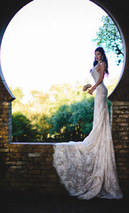 Galia Lahav 'Victoria' size 2 used wedding dress side view on bride