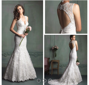 Allure '9104' size 6 new wedding dress varied views on model