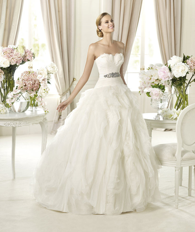 Pronovias 'Benicarlo' Strapless Corset Wedding Gown - Pronovias - Nearly Newlywed Bridal Boutique - 1