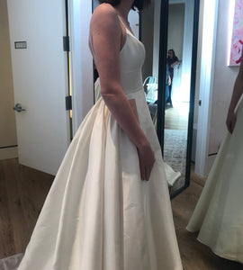 BHLDN 'Opaline' size 4 new wedding dress side view on bride