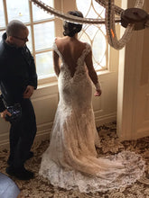 Load image into Gallery viewer, Ines Di Santo &#39;Madrid&#39; size 2 used wedding dress back view on bride
