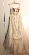 Load image into Gallery viewer, Victoria Nicole &#39;Classic&#39; size 12 used wedding dress back view on hanger
