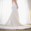 Mikaella '2054' size 6 sample wedding dress back view on model