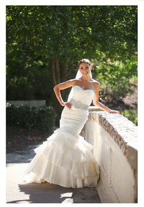 Modern Trousseau "Mika" size 6 used wedding dress front view on bride