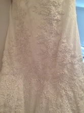 Load image into Gallery viewer, Mikael D &#39;Strapless&#39; size 6 sample wedding dress close up of fabric
