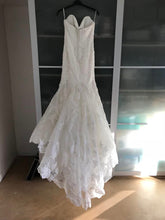 Load image into Gallery viewer, La Soie Bridal &#39;Caroline&#39; size 10 used wedding dress back view on hanger
