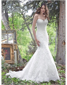 Maggie Sottero 'Cadence' size 6 used wedding dress front view on model