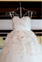 Load image into Gallery viewer, Hayley Paige &#39;Sea Smoke&#39; size 2 used wedding dress front view on hanger
