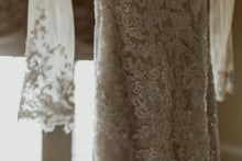 Load image into Gallery viewer, Stella York &#39;Lace Over Satin&#39; size 4 used wedding dress view of lace
