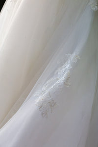 Maggie Sottero 'Marianne' size 6 used wedding dress view of rip