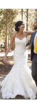 Load image into Gallery viewer, La Soie Bridal &#39;Caroline&#39; size 10 used wedding dress front view on bride
