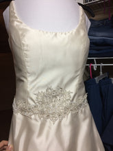 Load image into Gallery viewer, Christos &#39;Classic&#39; size 8 used wedding dress front view on hanger
