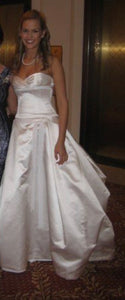Peter Langner 'Classic Ball Gown' size 0 used wedding dress front view on bride
