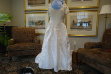 Load image into Gallery viewer, Christos &#39;Lace&#39; size 4 used wedding dress front view on mannequin
