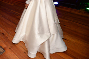 Anne Barge 'Brooks' size 8 used wedding dress back view on bride