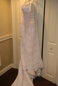 Impression Bridal 'Zurc' size 10 used wedding dress front view on hanger