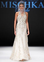 Load image into Gallery viewer, Badgley Mischka &#39;Dietrich&#39; size 6 sample wedding dress front view on model
